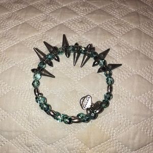 Alex and Ani spiked Aqua bracelet